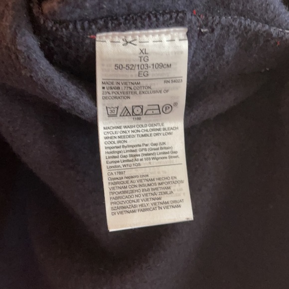 Banana Republic navy sweatshirt w/ red side stripe - Picture 4 of 8